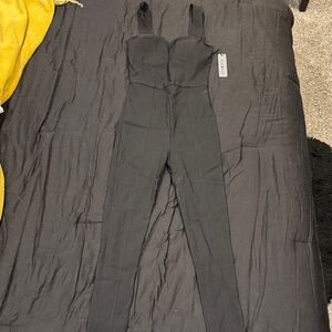 Haute Monde Black Bustier Slim-Leg Jumpsuit